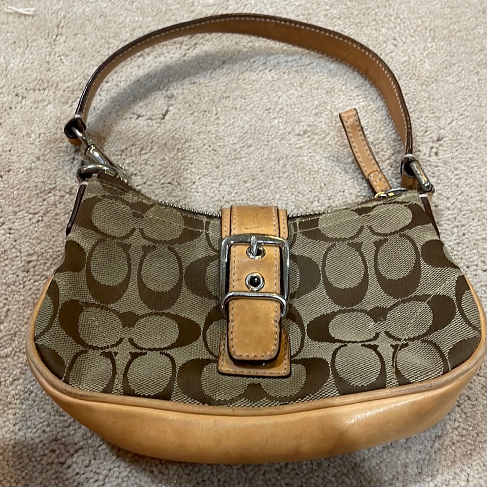 Coach monogram mini shoulder bag